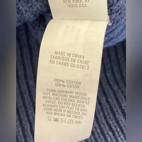 Aerie Blue and White Striped Chunky Drop Shoulder Slouchy Career Woman Medium - Picture 14 of 16